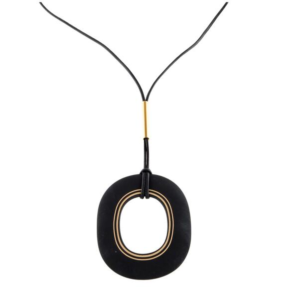 HERMÈS Kara Precieux Large Wood Pendant Necklace - Picture 1 of 12